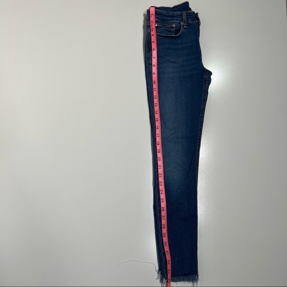 Rag and bone cate  mid-rise ankle skinny raw hem jeans size 24 - Picture 6 of 12